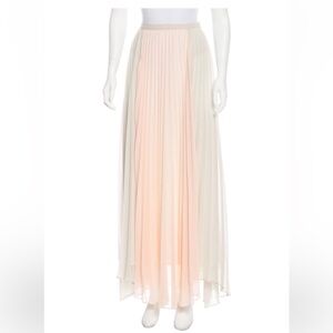 Elegant Sheer Maxi Skirt in Cream and Pink